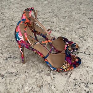 Floral Print Heels